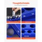 VEVOR Magnetic Socket Organizer Set, 8PCS Socket Holder, 1/4'', 3/8'' & 1/2'' Metric Socket Trays SAE with Clear Labels, Hold to 199PCS Standard & Deep Sockets, Blaue & Red (Δεν περιλαμβάνονται οι πρίζες)