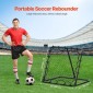VEVOR Soccer Rebounder Rebound Net, Kick-Back 34"x34", φορητά δώρα προπόνησης ποδοσφαίρου, πλήρως ρυθμιζόμενο δίχτυ γωνιών, βοηθήματα και εξοπλισμός για παιδιά, εφήβους και όλες τις ηλικίες, Εύκολη ρύθμιση και τέλεια αποθήκευση