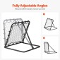 VEVOR Soccer Rebounder Rebound Net, Kick-Back 34"x34", φορητά δώρα προπόνησης ποδοσφαίρου, πλήρως ρυθμιζόμενο δίχτυ γωνιών, βοηθήματα και εξοπλισμός για παιδιά, εφήβους και όλες τις ηλικίες, Εύκολη ρύθμιση και τέλεια αποθήκευση