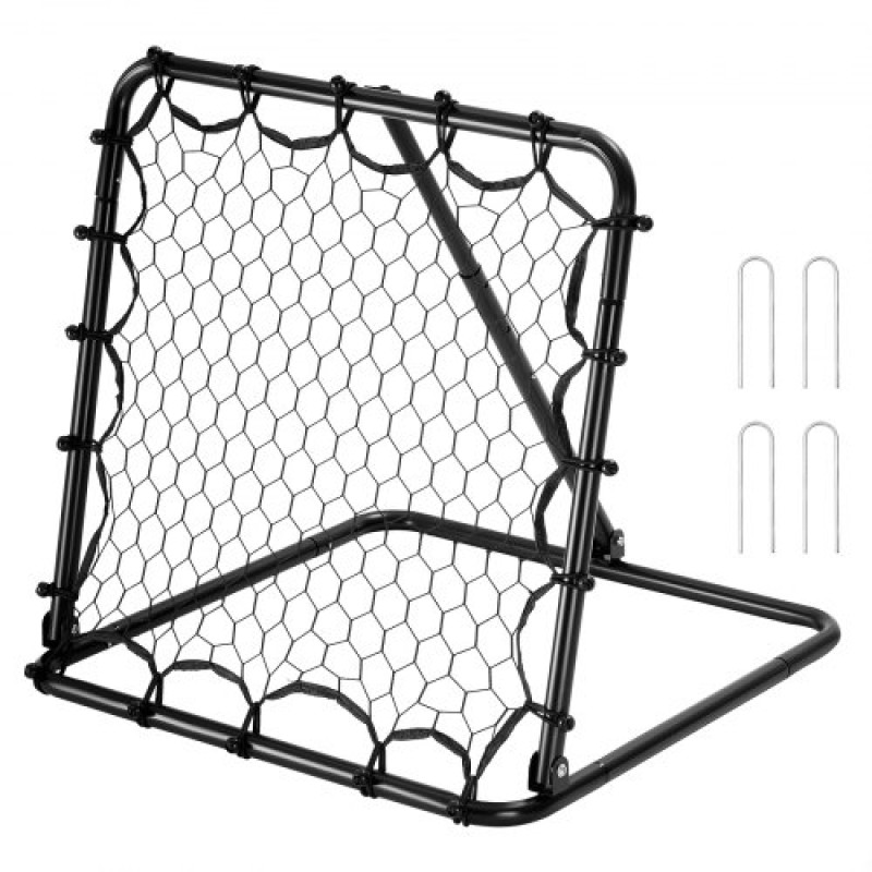 VEVOR Soccer Rebounder Rebound Net, Kick-Back 34"x34", φορητά δώρα προπόνησης ποδοσφαίρου, πλήρως ρυθμιζόμενο δίχτυ γωνιών, βοηθήματα και εξοπλισμός για παιδιά, εφήβους και όλες τις ηλικίες, Εύκολη ρύθμιση και τέλεια αποθήκευση