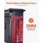 VEVOR Magnetic Socket Organizer Set, 3PCS Magnetic Socket Holder, 1/4'', 3/8'' & 1/2'' SAE Socket Trays with Clear Labels, Hold to 68PCS Standard & Deep Sockets, Red (Δεν περιλαμβάνονται οι πρίζες)