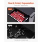 VEVOR Magnetic Socket Organizer Set, 3PCS Magnetic Socket Holder, 1/4'', 3/8'' & 1/2'' SAE Socket Trays with Clear Labels, Hold to 68PCS Standard & Deep Sockets, Red (Δεν περιλαμβάνονται οι πρίζες)
