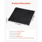 VEVOR Interlocking Drinage Mat, 15,7” x 15,7” Modular Interlocking Cushion, 24 Pcs Spicing Dranage Mats, Αντιολισθητικό Μαύρο PP Πλακάκι δαπέδου αποστράγγισης και Χαλάκι ντους, για γκαράζ, κήπο, κουζίνα και εξωτερικό χώρο
