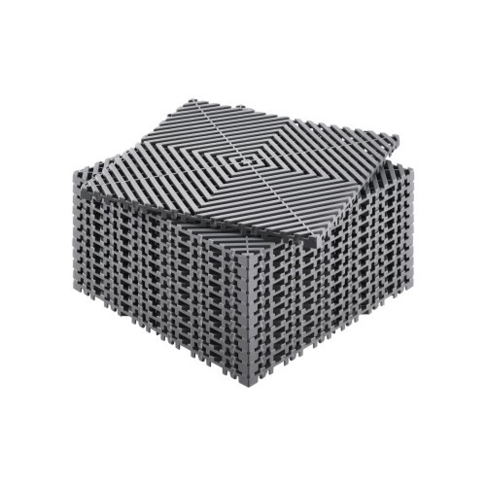 VEVOR Interlocking Drinage Mat, 12" x 12" Modular Interlocking Cushion, 12 Pcs Spicing Drinage Mats, Αντιολισθητικό Γκρι PP Πλακάκι δαπέδου αποστράγγισης και Χαλάκι ντους, για γκαράζ, κήπο, κουζίνα και εξωτερικό χώρο