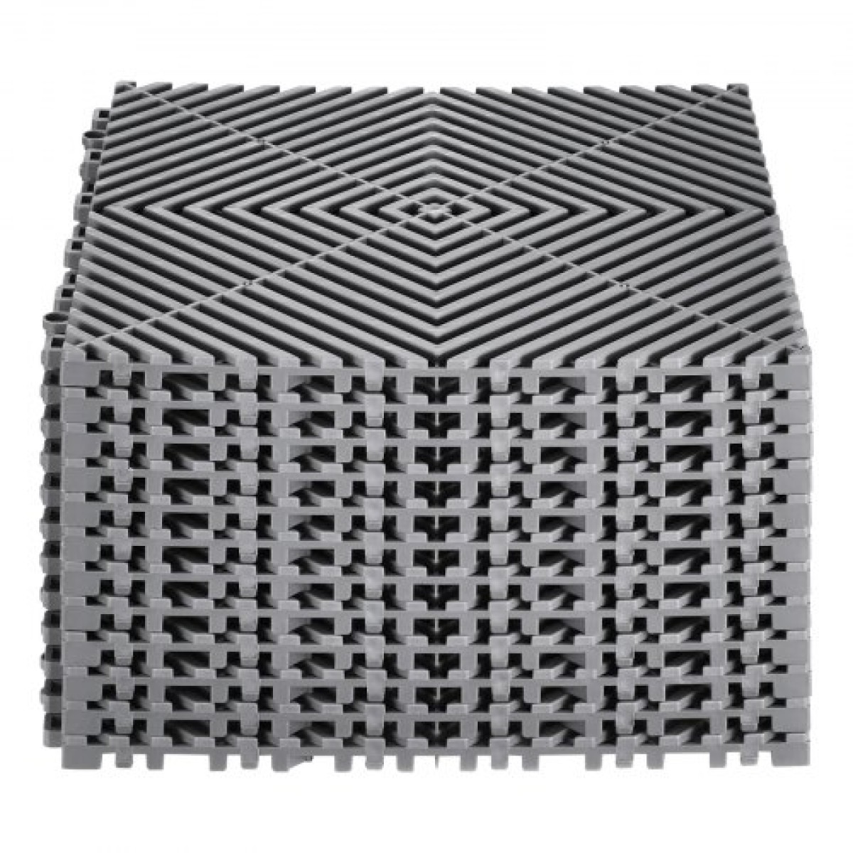 VEVOR Interlocking Drinage Mat, 12" x 12" Modular Interlocking Cushion, 12 Pcs Spicing Drinage Mats, Αντιολισθητικό Γκρι PP Πλακάκι δαπέδου αποστράγγισης και Χαλάκι ντους, για γκαράζ, κήπο, κουζίνα και εξωτερικό χώρο