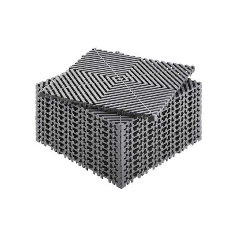 VEVOR Interlocking Drinage Mat, 12" x 12" Modular Interlocking Cushion, 12 Pcs Spicing Drinage Mats, Αντιολισθητικό Γκρι PP Πλακάκι δαπέδου αποστράγγισης και Χαλάκι ντους, για γκαράζ, κήπο, κουζίνα και εξωτερικό χώρο