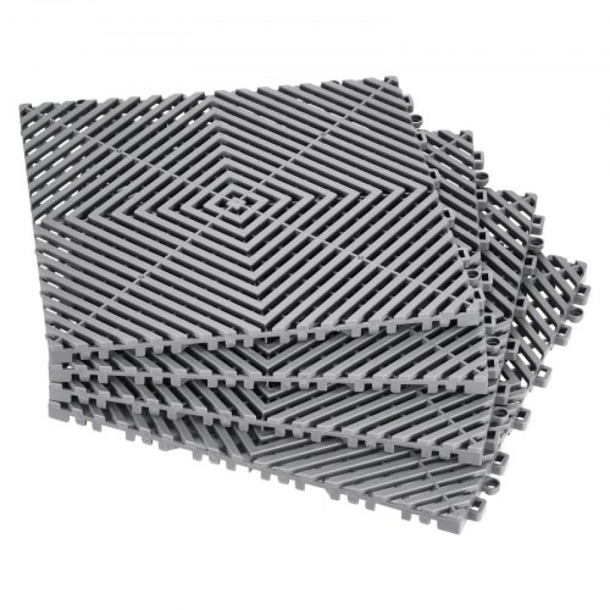 VEVOR Interlocking Drinage Mat, 12" x 12" Modular Interlocking Cushion, 12 Pcs Spicing Drinage Mats, Αντιολισθητικό Γκρι PP Πλακάκι δαπέδου αποστράγγισης και Χαλάκι ντους, για γκαράζ, κήπο, κουζίνα και εξωτερικό χώρο