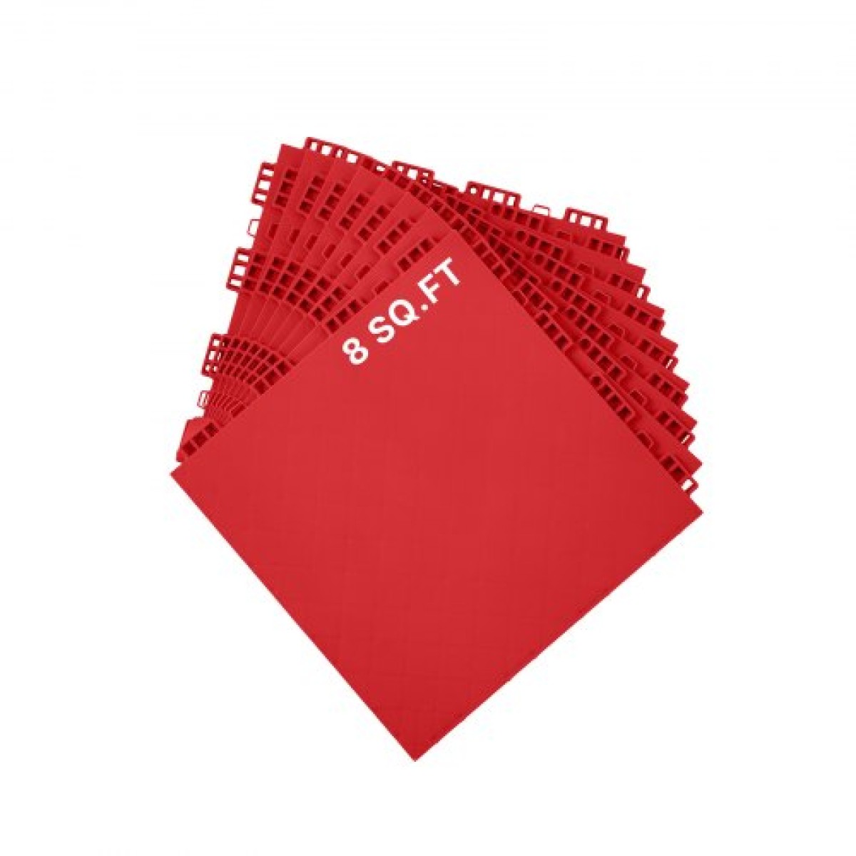 VEVOR Dryland Tiles for Hockey Floor Mat, 12 x 12 σε 8 τεμ. Συμπλεκόμενη ευέλικτη επιφάνεια προπόνησης, Πλακάκια δαπέδου χορού, σανίδα προπόνησης χόκεϊ για σκοποβολή (Κόκκινο, 8 sq. ft/Box)