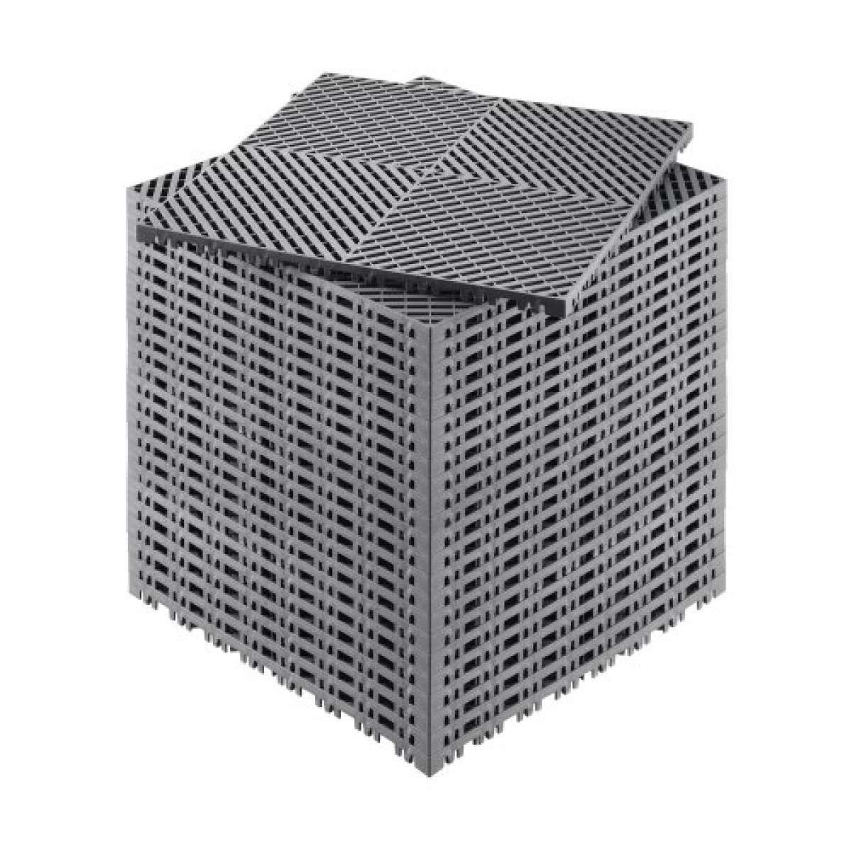 VEVOR Interlocking Drinage Mat, 15,7” x 15,7” Modular Interlocking Cushion, 24 Pcs Spicing Dranage Mats, Αντιολισθητικό Γκρι PP Πλακάκι δαπέδου αποστράγγισης και Χαλάκι ντους, για γκαράζ, κήπο, κουζίνα και εξωτερικό χώρο