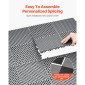 VEVOR Interlocking Drinage Mat, 15,7” x 15,7” Modular Interlocking Cushion, 24 Pcs Spicing Dranage Mats, Αντιολισθητικό Γκρι PP Πλακάκι δαπέδου αποστράγγισης και Χαλάκι ντους, για γκαράζ, κήπο, κουζίνα και εξωτερικό χώρο