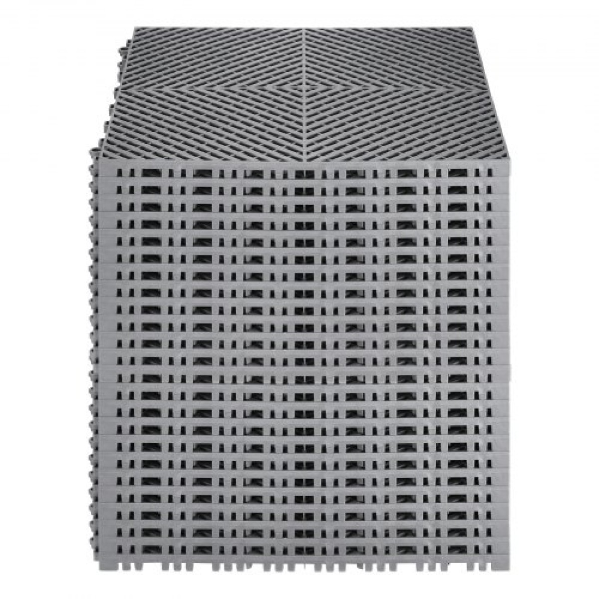 VEVOR Interlocking Drinage Mat, 15,7” x 15,7” Modular Interlocking Cushion, 24 Pcs Spicing Dranage Mats, Αντιολισθητικό Γκρι PP Πλακάκι δαπέδου αποστράγγισης και Χαλάκι ντους, για γκαράζ, κήπο, κουζίνα και εξωτερικό χώρο