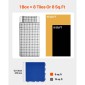 VEVOR Dryland Tiles for Hockey Floor Mat, 12 x 12 σε 8 τεμ. Αλληλένδετη ευέλικτη επιφάνεια προπόνησης, Πλακάκια δαπέδου χορού, σανίδα προπόνησης χόκεϊ για σκοποβολή (Μπλε, 8 τ.μ./Κουτί)