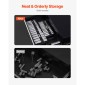 VEVOR Portable Socket Organizer Tray, 3-Piece Metric & SAE Socket Organizer Set, 1/4'', 3/8'' και 1/2'' Υποδοχή βαρέως τύπου με λαβή & μαγνητική βάση για συρτάρι εργαλειοθήκης, συγκράτηση έως και 76 υποδοχές