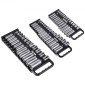VEVOR Portable Socket Organizer Tray, 3-Piece Metric & SAE Socket Organizer Set, 1/4'', 3/8'' και 1/2'' Υποδοχή βαρέως τύπου με λαβή & μαγνητική βάση για συρτάρι εργαλειοθήκης, συγκράτηση έως και 76 υποδοχές