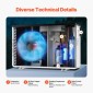 Ηλεκτρική αντλία θερμότητας πισίνας VEVOR, χωρητικότητα θέρμανσης 1,48-7,11 kW, Θερμοσίφωνες πισίνας μεταβλητής συχνότητας εξοικονόμησης ενέργειας για πισίνες 15-30 m³, Θερμοσίφωνας πισίνας θέρμανσης και ψύξης AC220-240V 50Hz