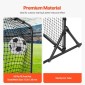 VEVOR Soccer Rebound Trainer, 6x4FT Iron Soccer Training Equipment, Sports Football Rebounder Wall, Διχτυωτό διπλής όψης, Εύκολη συναρμολόγηση, Ιδανικό για εξάσκηση στην πίσω αυλή, Solo Training, Passing