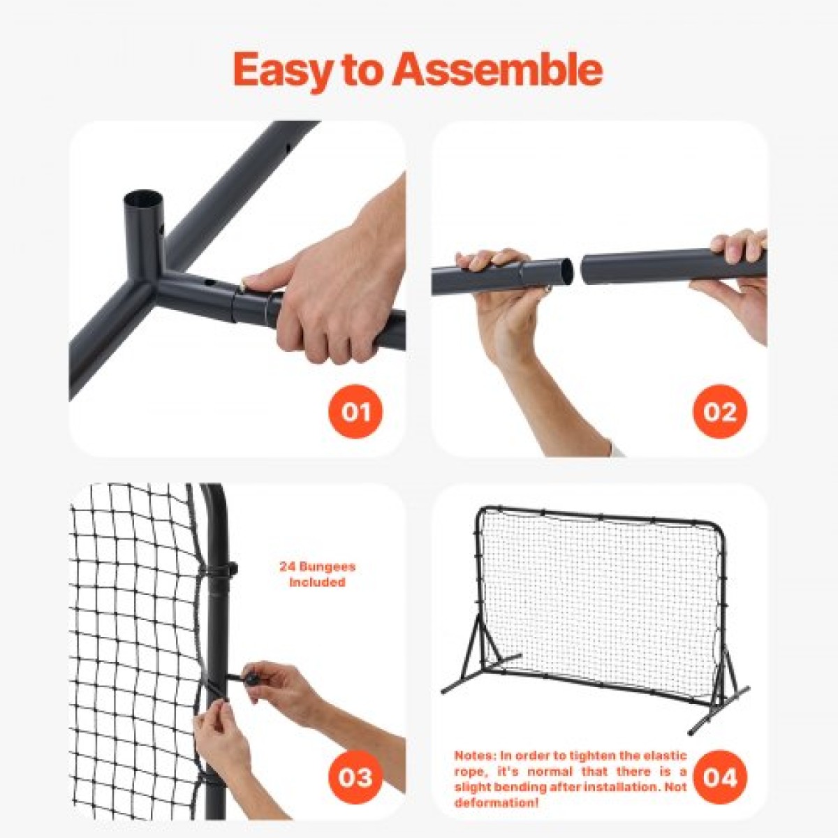 VEVOR Soccer Rebound Trainer, 6x4FT Iron Soccer Training Equipment, Sports Football Rebounder Wall, Διχτυωτό διπλής όψης, Εύκολη συναρμολόγηση, Ιδανικό για εξάσκηση στην πίσω αυλή, Solo Training, Passing