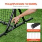 VEVOR Soccer Rebound Trainer, 6x4FT Iron Soccer Training Equipment, Sports Football Rebounder Wall, Διχτυωτό διπλής όψης, Εύκολη συναρμολόγηση, Ιδανικό για εξάσκηση στην πίσω αυλή, Solo Training, Passing