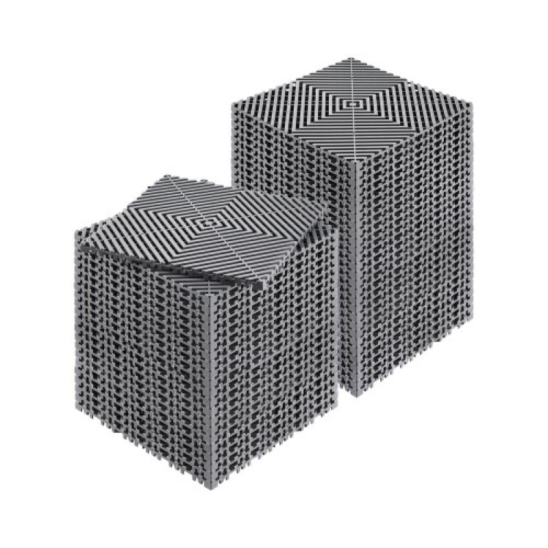 VEVOR Interlocking Drinage Mat, 12" x 12" Modular Interlocking Cushion, 50 Pcs Spicing Drinage Mats, Αντιολισθητικό γκρι PP Πλακάκι δαπέδου αποστράγγισης και χαλάκι ντους, για γκαράζ, κήπο, κουζίνα και εξωτερικό χώρο