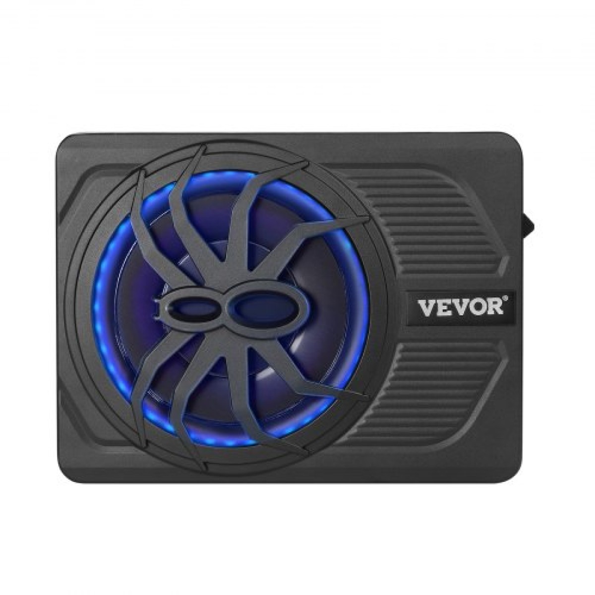 Υπογούφερ αυτοκινήτου VEVOR 10" 440W, Λεπτά υπογούφερ αυτοκινήτου με μπλε φως περιβάλλοντος, χαμηλό προφίλ ήχου κάτω από το κάθισμα με ενσωματωμένο ενισχυτή, τηλεχειριστήριο για SUV, Αυτοκίνητο, Φορτηγό, RV