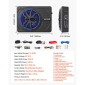 Υπογούφερ αυτοκινήτου VEVOR 10" 440W, Λεπτά υπογούφερ αυτοκινήτου με μπλε φως περιβάλλοντος, χαμηλό προφίλ ήχου κάτω από το κάθισμα με ενσωματωμένο ενισχυτή, τηλεχειριστήριο για SUV, Αυτοκίνητο, Φορτηγό, RV