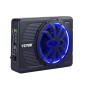 Υπογούφερ αυτοκινήτου VEVOR 10" 440W, Λεπτά υπογούφερ αυτοκινήτου με μπλε φως περιβάλλοντος, χαμηλό προφίλ ήχου κάτω από το κάθισμα με ενσωματωμένο ενισχυτή, τηλεχειριστήριο για SUV, Αυτοκίνητο, Φορτηγό, RV