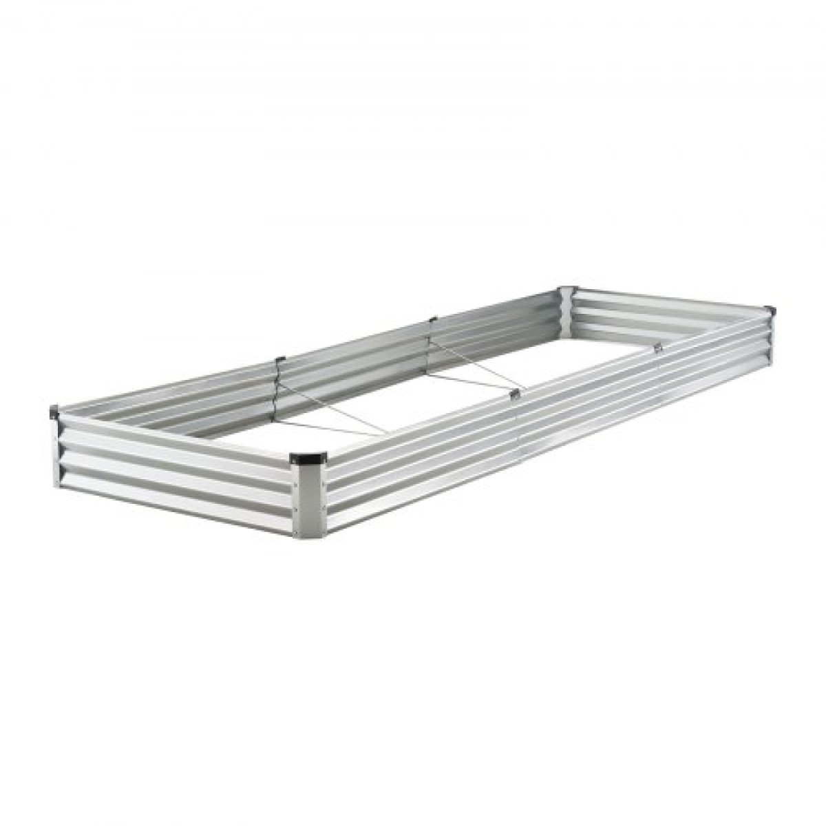 VEVOR Μεταλλικό υπερυψωμένο κρεβάτι κήπου, 3,6 x 1,2 x 0,3 m Εξωτερικό κουτί κήπου Galvalume Planter Garden Box, Σχέδιο ανοιχτού πυθμένα, Μεγάλο υπερυψωμένο κρεβάτι για καλλιέργεια λαχανικών, λουλουδιών και παχύφυτων, γαλβανισμένο χρώμα
