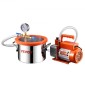VEVOR 5,7 L (1,5 γαλόνι) Θάλαμος κενού και κιτ αντλίας 100 L/min (3,5 CFM), Θάλαμος από ανοξείδωτο χάλυβα, Κιτ θαλάμου απαέρωσης αντλίας κενού μονού σταδίου, με ακρυλικό καπάκι, λάδι, σωλήνας 1,5 m (4,92 πόδια), για Dega Singles
