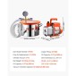 VEVOR 5,7 L (1,5 γαλόνι) Θάλαμος κενού και κιτ αντλίας 100 L/min (3,5 CFM), Θάλαμος από ανοξείδωτο χάλυβα, Κιτ θαλάμου απαέρωσης αντλίας κενού μονού σταδίου, με ακρυλικό καπάκι, λάδι, σωλήνας 1,5 m (4,92 πόδια), για Dega Singles