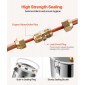 VEVOR Alcohol Still, 3 Gal / 11,4 L Stainless Steel Water Alcohol Distiller with Copper Coil, Home Brewing Refining Fermentation Kit with thermometer, for Wine Whisky Brandy, Silver