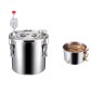 VEVOR Alcohol Still, 3 Gal / 11,4 L Stainless Steel Water Alcohol Distiller with Copper Coil, Home Brewing Refining Fermentation Kit with thermometer, for Wine Whisky Brandy, Silver