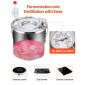 VEVOR Alcohol Still, 3 Gal / 11,4 L από ανοξείδωτο ατσάλι Νερού Οινοπνευματοποιός Αποστακτήρα με Χάλκινο Πηνίο, Home Brewing Refining Kit ζύμωσης με θερμόμετρο & αντλία, για μπράντυ ουίσκι κρασιού, ασημί