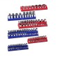 VEVOR Magnetic Socket Organizer Set, 6PCS Socket Holder, 1/4'', 3/8'' & 1/2'' Metric Socket Trays SAE with Clear Labels, Hold to 143PCS Standard & Deep Sockets, Blue & Red (Δεν περιλαμβάνονται οι πρίζες)