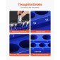 VEVOR Magnetic Socket Organizer Set, 6PCS Socket Holder, 1/4'', 3/8'' & 1/2'' Metric Socket Trays SAE with Clear Labels, Hold to 143PCS Standard & Deep Sockets, Blue & Red (Δεν περιλαμβάνονται οι πρίζες)
