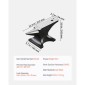Αμόνι VEVOR Single Horn, 25lbs χυτό αμόνι, ανθεκτικό στρογγυλό κέρατο αμόνι υψηλής σκληρότητας για σιδηρουργούς, με σταθερή βάση, μεταλλικό εργαλείο εργασίας για κάμψη μετάλλων, διαμόρφωση, στρίψιμο, χειροτεχνικά έργα