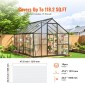 VEVOR 15 Pack Πολυανθρακικά πάνελ θερμοκηπίου, 2' X 4' X 0,24'' Φύλλα πάνελ οροφής, αδιάβροχη προστατευμένη από υπεριώδη ακτινοβολία κυματοειδές πλαστική στέγη, διαφανή φύλλα στέγης για θερμοκήπιο/κήπο με αντοχή στην κρούση