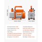 Αντλία κενού VEVOR, 113 L/min (4 CFM), Περιστροφική αντλία κενού HVAC μονοβάθμιου πτερυγίου, για συστήματα R134a R22 R410a, κιτ αυτόματης αντλίας κενού εναλλασσόμενου ρεύματος με φιάλη λαδιού, για απαέρωση ρητίνης συντήρησης κλιματιστικών αυτοκινήτων