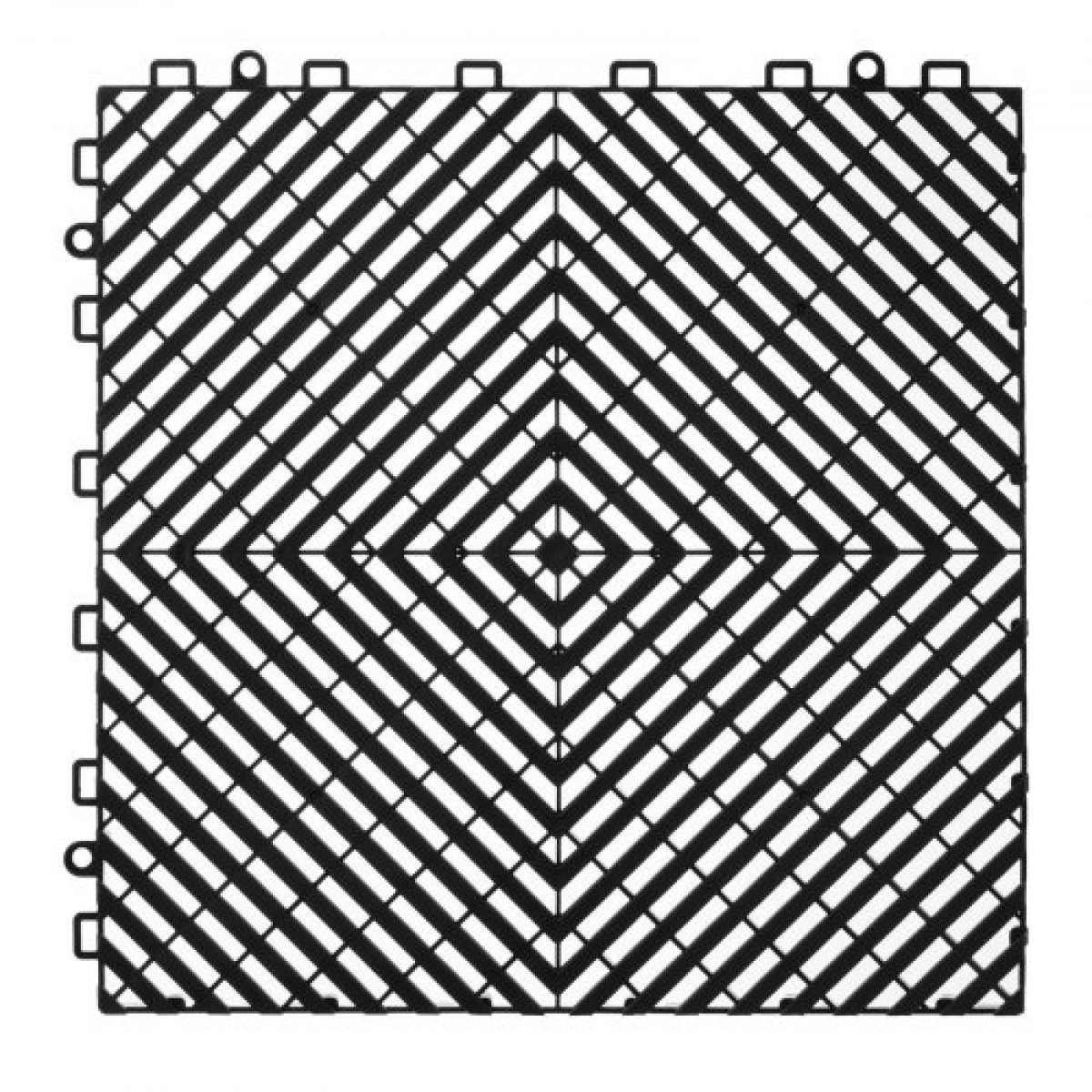 VEVOR Interlocking Drinage Mat, 12" x 12" Modular Interlocking Cushion, 40 Pcs Spicing Dranage Mats, Αντιολισθητικό Μαύρο PP Πλακάκι δαπέδου αποστράγγισης και Χαλάκι ντους, για γκαράζ, κήπο, κουζίνα και εξωτερικό χώρο