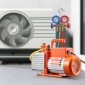 Αντλία κενού VEVOR, 254 L/min (9 CFM), Περιστροφική αντλία κενού με πτερύγια HVAC 2 σταδίων, για συστήματα R134a R22 R410a, Κιτ αντλίας κενού Auto AC με φιάλη λαδιού, για συντήρηση κλιματιστικών αυτοκινήτων Απαέρωση ρητίνης