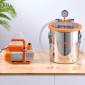 VEVOR 19 L(5 Gallon) Θάλαμος κενού και κιτ αντλίας 100 L/min (3,5 CFM), Θάλαμος από ανοξείδωτο χάλυβα, Κιτ θαλάμου απαέρωσης αντλίας κενού μονού σταδίου, με ακρυλικό καπάκι, λάδι, σωλήνας 1,5 m (4,92 πόδια), για Siliconessing Residence