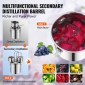 VEVOR Alcohol Still, 5 Gal / 19 L από ανοξείδωτο χάλυβα Νερού Οινοπνευματοποιός Αποστακτήρα με Χάλκινο Πηνίο για Γρήγορη Ψύξη, Κιτ Διπλού Συμπυκνωτή Αποστακτήρα με Δευτερεύουσα Απόσταξη, για Μπράντυ Ουίσκι Οίνου, Ασημί
