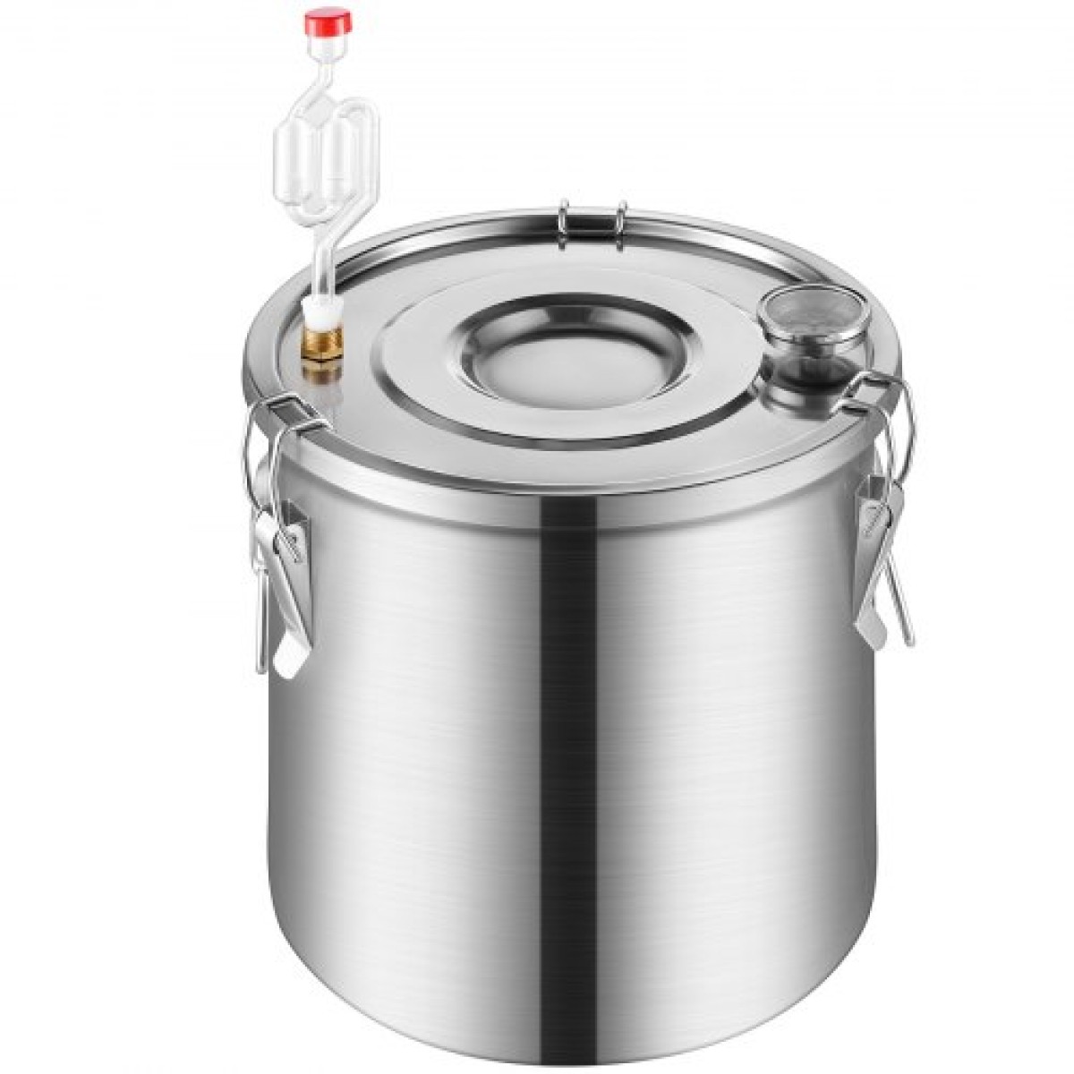 VEVOR Alcohol Still, 5 Gal / 19 L από ανοξείδωτο χάλυβα Νερού Οινοπνευματοποιός Αποστακτήρα με Χάλκινο Πηνίο για Γρήγορη Ψύξη, Κιτ Διπλού Συμπυκνωτή Αποστακτήρα με Δευτερεύουσα Απόσταξη, για Μπράντυ Ουίσκι Οίνου, Ασημί