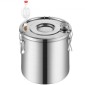 VEVOR Alcohol Still, 5 Gal / 19 L από ανοξείδωτο χάλυβα Νερού Οινοπνευματοποιός Αποστακτήρα με Χάλκινο Πηνίο για Γρήγορη Ψύξη, Κιτ Διπλού Συμπυκνωτή Αποστακτήρα με Δευτερεύουσα Απόσταξη, για Μπράντυ Ουίσκι Οίνου, Ασημί