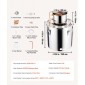 VEVOR Alcohol Still, 8 Gal / 30 L Stainless Steel Water Alcohol Distiller with Copper Coil, Home Brewing Refining Fermentation Kit with Thermometer, for Wine Whisky Brandy, Ασημί