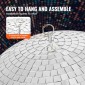 VEVOR Mirror Disco Ball, Μπάλα καθρέφτη 12 ιντσών με κρεμαστό δαχτυλίδι, Διακοσμήσεις Lightning Disco Ball Party, Ιδανικό για DJ Club, Σκηνή, Γάμο, Γενέθλια, Χριστούγεννα, Πρωτοχρονιά