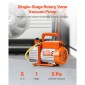 Αντλία κενού VEVOR, 141 L/min (5 CFM), Περιστροφική αντλία κενού με πτερύγια HVAC, για συστήματα R134a R22 R410a, Κιτ αντλίας κενού Auto AC με φιάλη λαδιού, για συντήρηση κλιματιστικών αυτοκινήτων Απαέρωση ρητίνης
