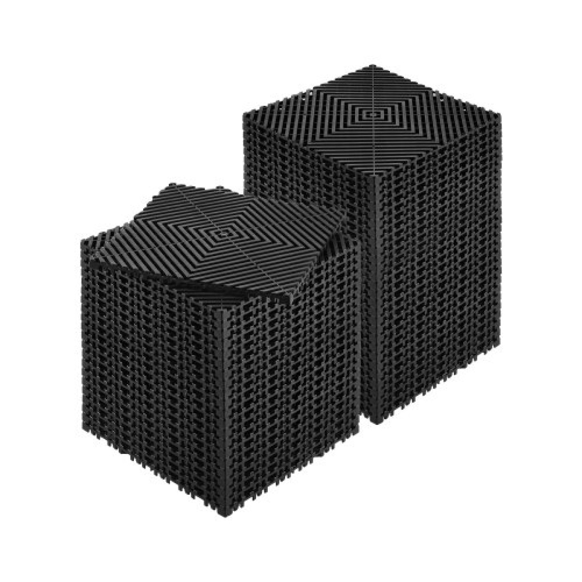 VEVOR Interlocking Dranage Mat, 12" x 12" Modular Interlocking Cushion, 50 Pcs Spicing Drinage Mats, Αντιολισθητικό Μαύρο PP Πλακάκι δαπέδου αποστράγγισης και Χαλάκι ντους, για γκαράζ, κήπο, κουζίνα και εξωτερικό χώρο
