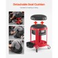 VEVOR Rolling Mechanic Stool με ρόδες, Χωρητικότητα 300 lbs Κάθισμα γκαράζ/Σκαμπί εργασίας, Επενδυμένο Roller Creeper Seat με σταθερό ύψος, δίσκος εργαλείων και 2 συρτάρια, για γκαράζ, κατάστημα & επισκευή αυτοκινήτων, κόκκινο+μαύρο