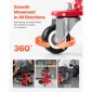 VEVOR Rolling Mechanic Stool με ρόδες, Χωρητικότητα 300 lbs Κάθισμα γκαράζ/Σκαμπί εργασίας, Επενδυμένο Roller Creeper Seat με σταθερό ύψος, δίσκος εργαλείων και 2 συρτάρια, για γκαράζ, κατάστημα & επισκευή αυτοκινήτων, κόκκινο+μαύρο