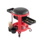 VEVOR Rolling Mechanic Stool με ρόδες, Χωρητικότητα 300 lbs Κάθισμα γκαράζ/Σκαμπί εργασίας, Επενδυμένο Roller Creeper Seat με σταθερό ύψος, δίσκος εργαλείων και 2 συρτάρια, για γκαράζ, κατάστημα & επισκευή αυτοκινήτων, κόκκινο+μαύρο